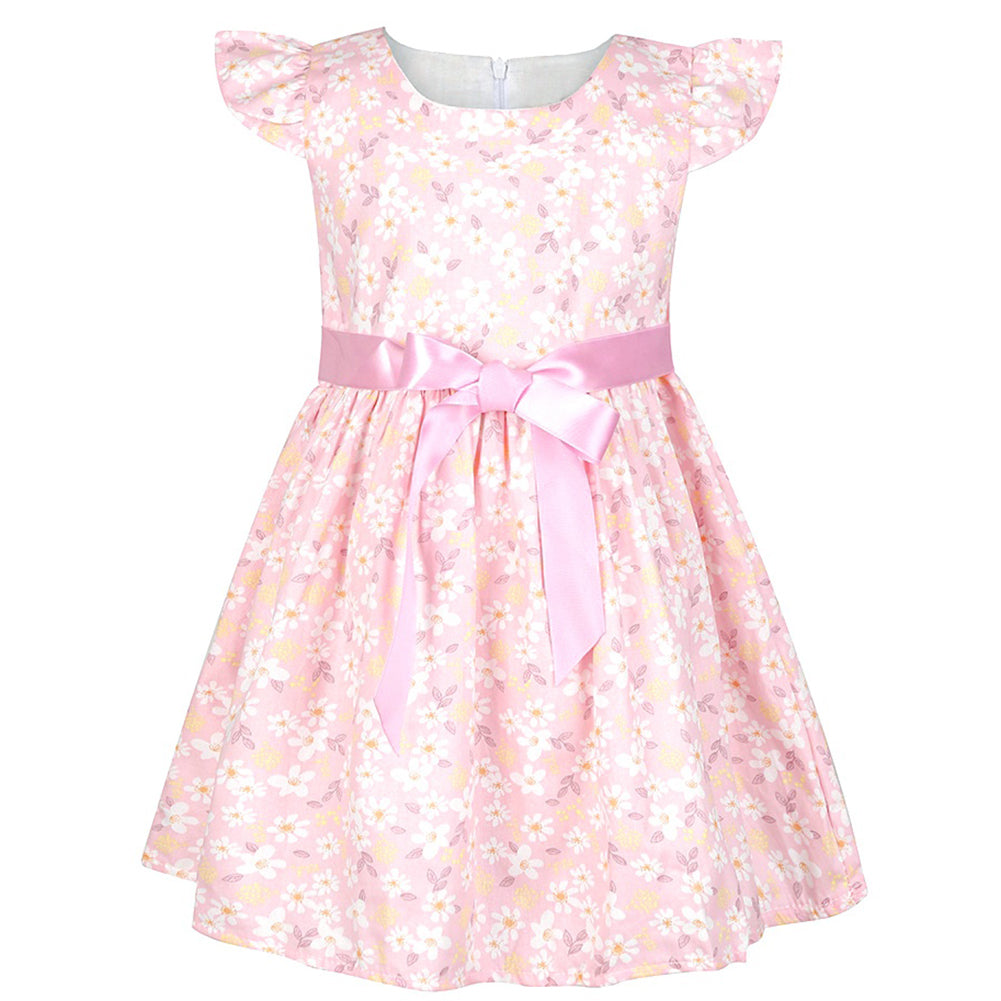Girls Bowknot Flower Dress