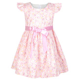 Girls Bowknot Flower Dress