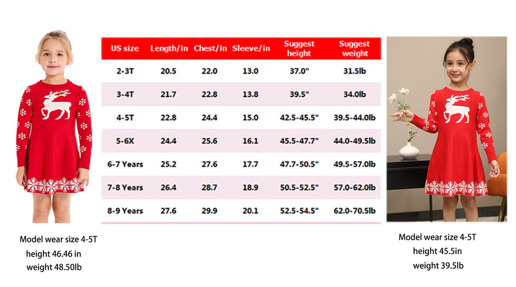 Model Reference Information & Size Chart