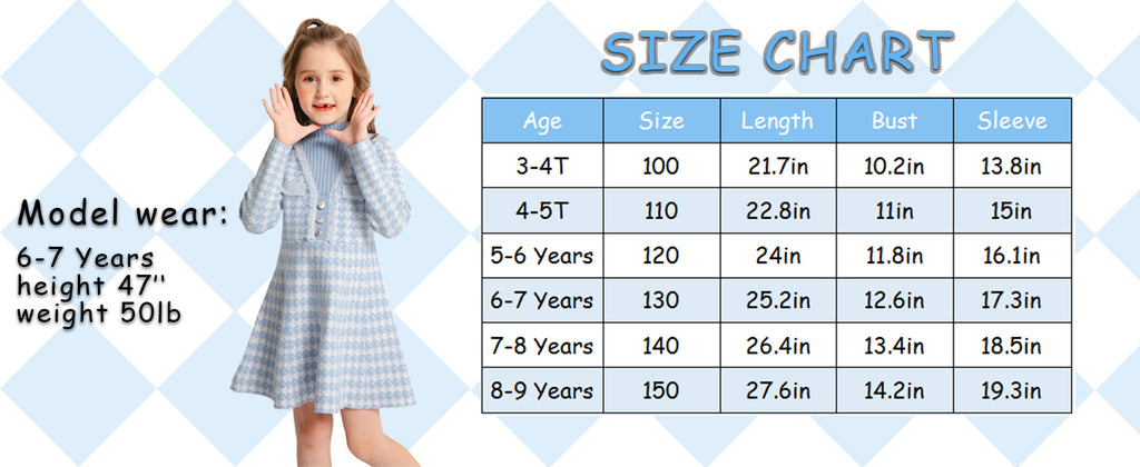 Girls Clothing Size Charts - Size 4-16 - Happy Little Homemaker
