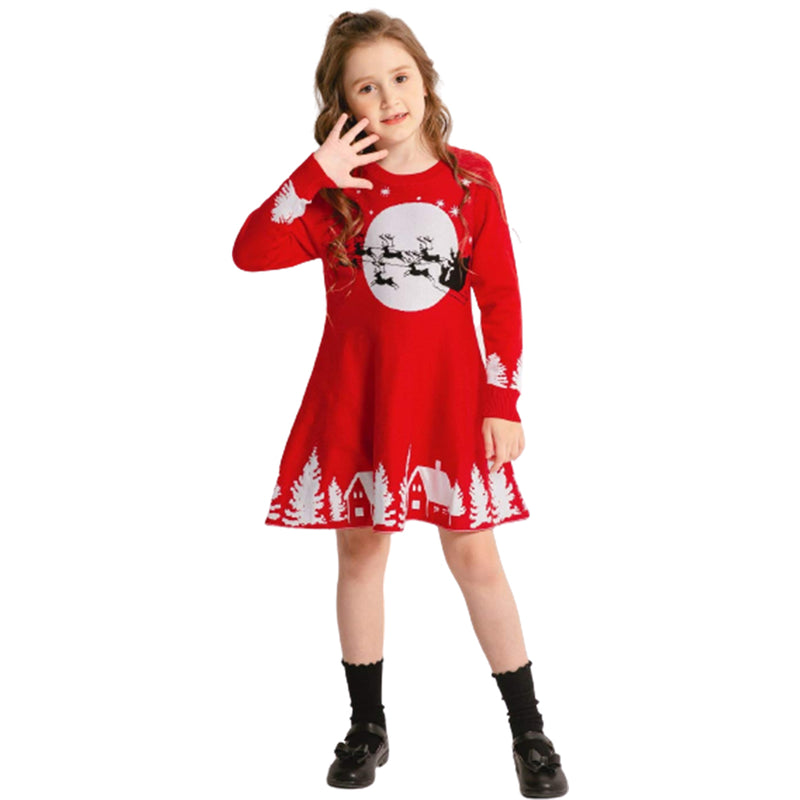 Girl Christmas Sweater Dress