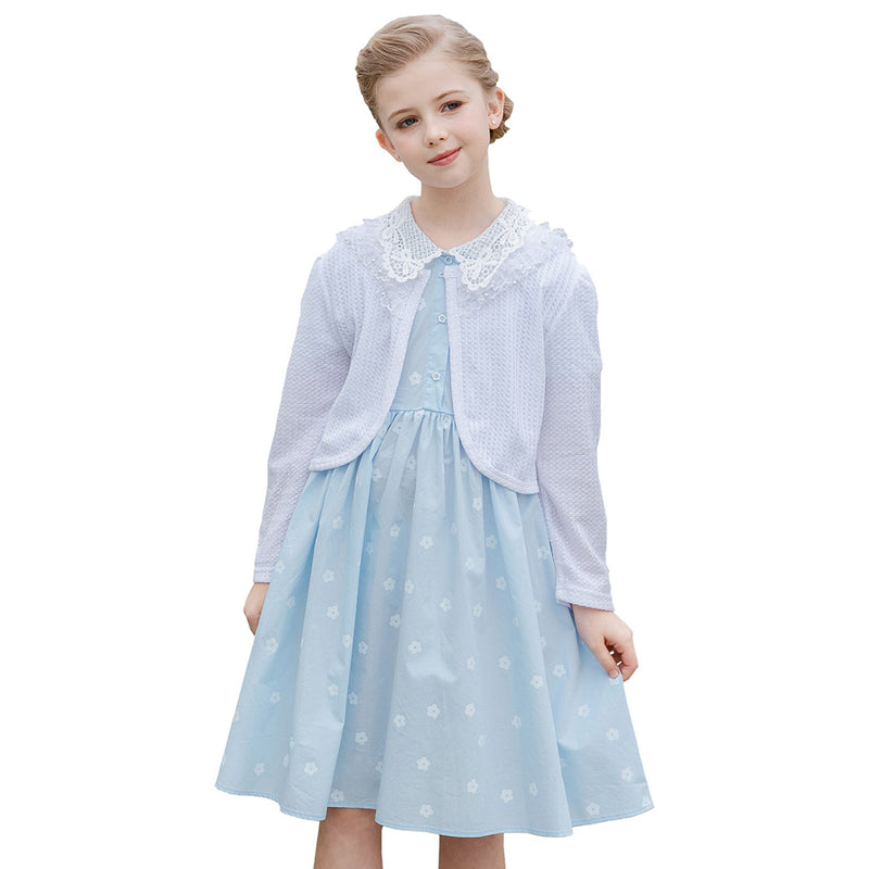 Little Girls Cardigan Shrug white