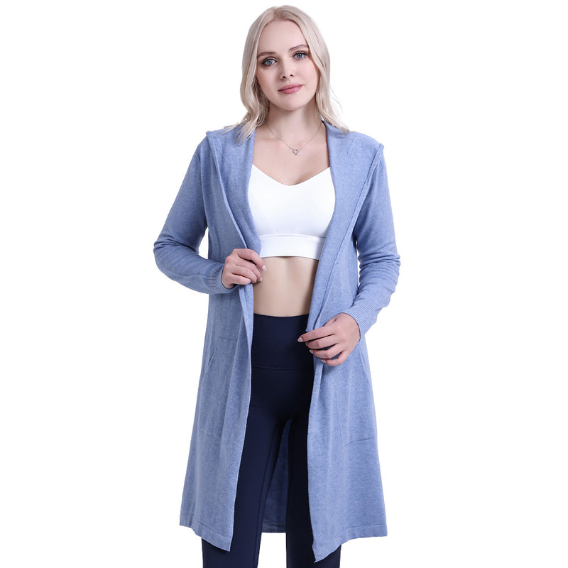 blue women cardigan