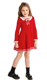 Knitted sweater dress - red - front