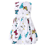 Girls summer dress - white - back