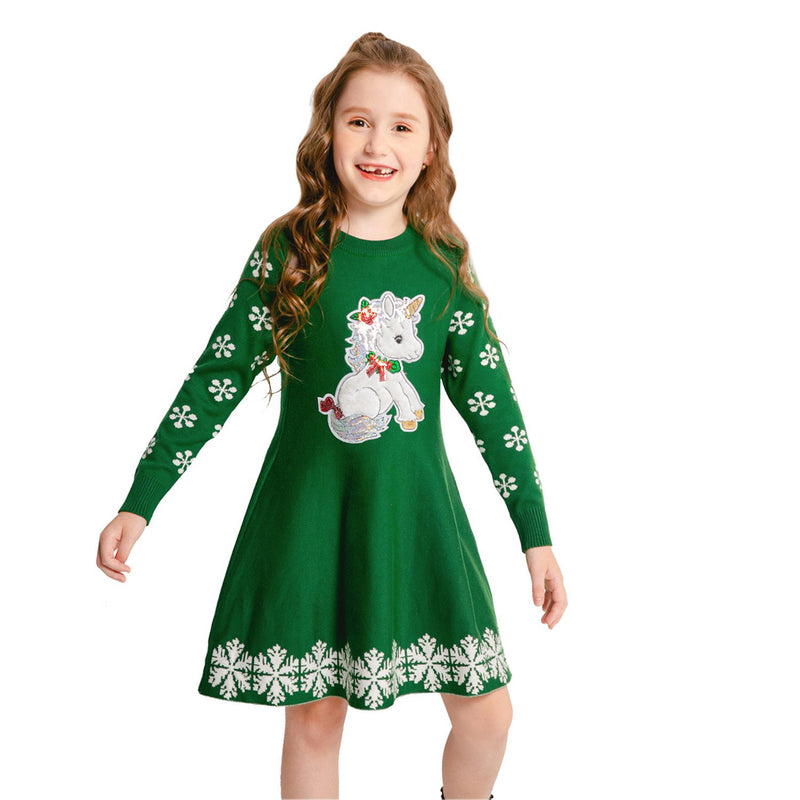 Sp - Girl christmas dress - Green