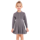 Girls Pleated Dress - grey