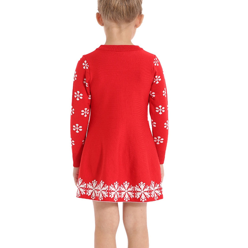 Girls Christmas Dress Skirt - Back View