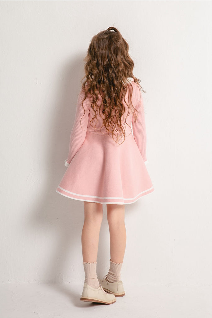 Smiling Pinker Girls Dresses Mock Neck Houndstooth Knitted Sweater Flare Winter Dress Clothing 7-8 Years / Pink Smiling Pinker Girls Dresses Mock Neck Houndstooth Knitted Sweater Flare Winter Dress Clothing 7-8 Years / Pink
